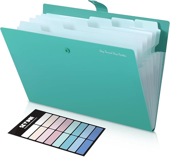 SKYDUE 7-Pocket Expanding File Folder, Professional Accordion Document Organizer by SKYDUE