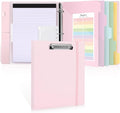 SKYDUE 3 Ring Binder with Clipboard, 13.2" × 10.2" Faux Leather 1 Inch Binder by SKYDUE