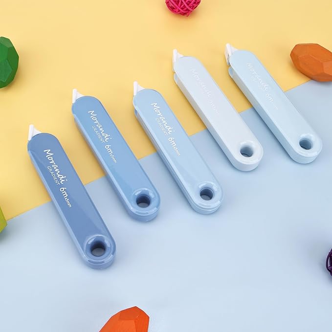 5-Piece Correction Tapes, Aesthetic Cute White Pull Out Tape, Quick Dry - Image 5
