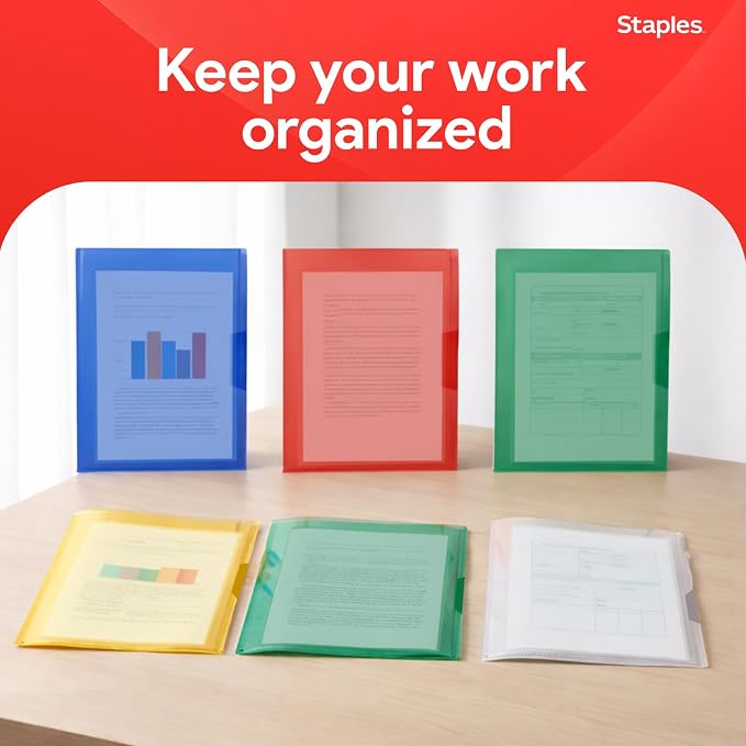 Staples Poly Project Jackets, Letter Size, Durable Poly Construction - Image 5