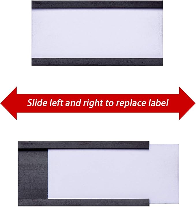 Magnetic Label Holders with Magnets, Data Card Holders with Clear Plastic - Image 4