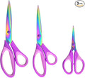 Craft Scissors Set of 3 Pack, All Purpose Sharp Titanium Blades Shears by AILILE