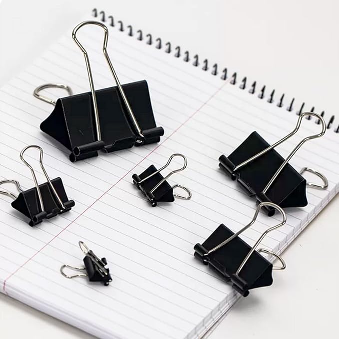 Binder Clips Paper Clamps 300 Pack Assorted Sizes, Mini and Micro, 6 Sizes - Image 7