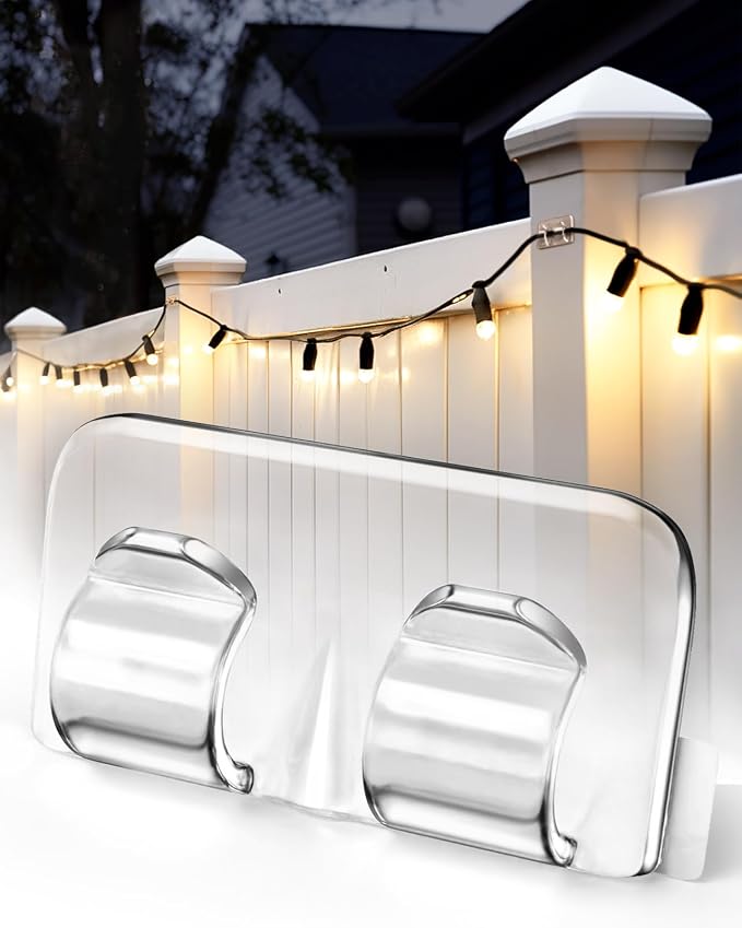 Hetyue Hooks for Outdoor String Lights Clips: 40Pcs Heavy Duty Light Hook by Createproductswithheart