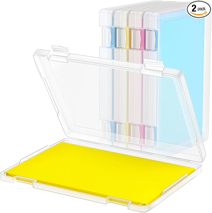 2 Pack A4 File Box Paper Organizers Holder, Transparent Document Paper Project by Bluedale