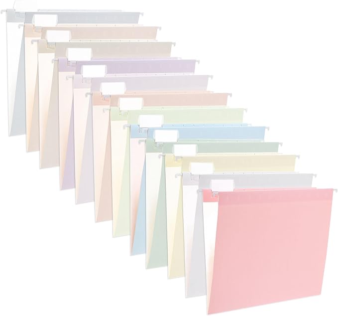 48 Pack Hanging File Folders Letter Size by Beramon
