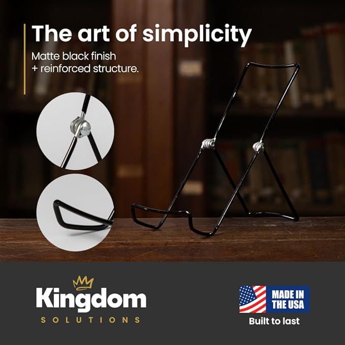 KINGDOM SOLUTIONS MADE IN USA 2-Pack Adjustable Black Metal Easels - Image 6