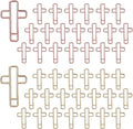 OWLFAVO 40pcs Cross Shape Paper Clips by OWLFAVO