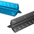 Rena Chris 2PCS Architectural Scale Ruler: 12" Imperial Aluminum Alloy Metal by RenaChris