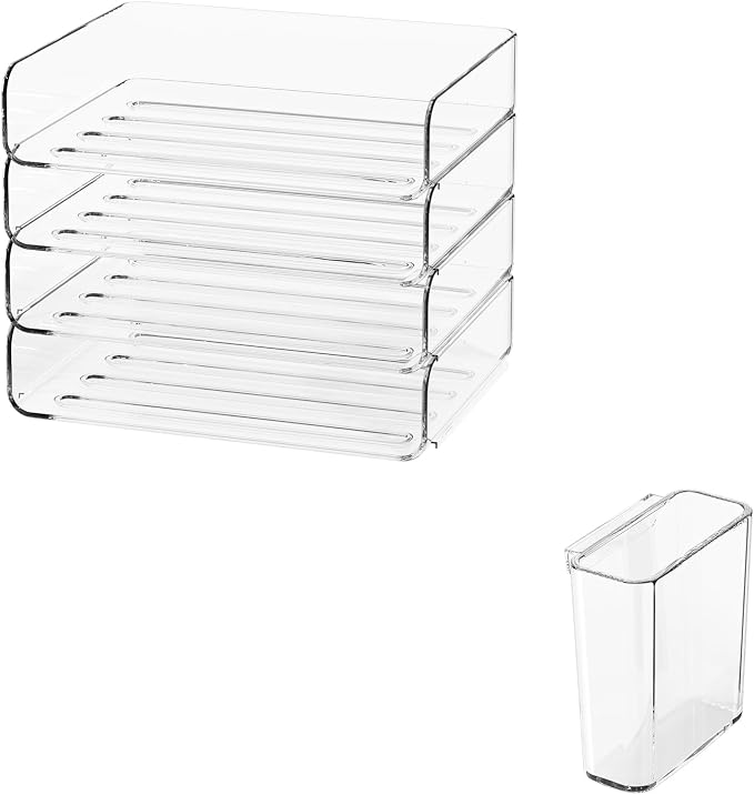 FANXIYQ 4-Tier Horizontal Acrylic Paper Tray Organizer by FANXIYQ
