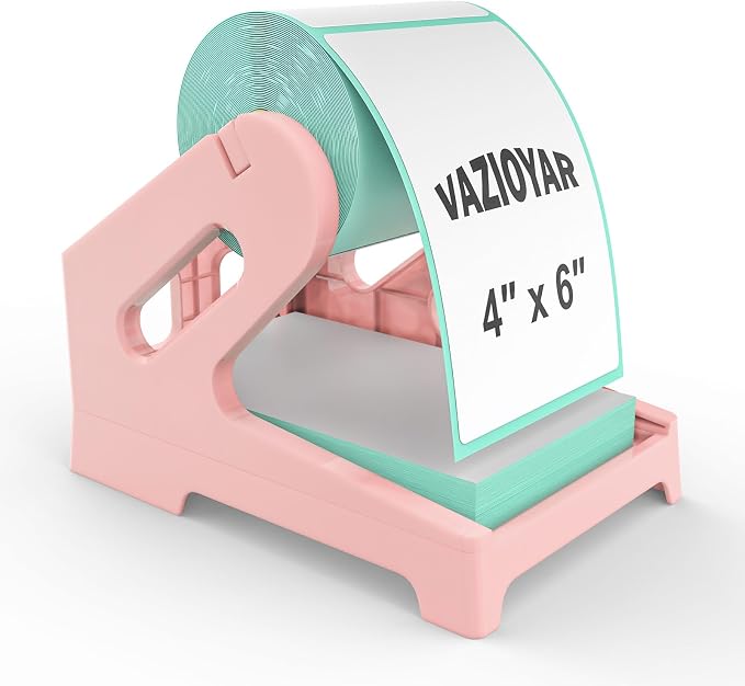 Thermal Label Holder for Rolls and Fan-Fold Labels, Sticker Roll Holder Work by Vazioyar