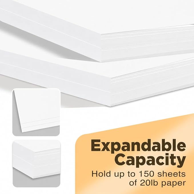 White File Folders 100 Pack, Letter Size 8.5 x 11, 1/3-Cut Tab Folders - Image 5