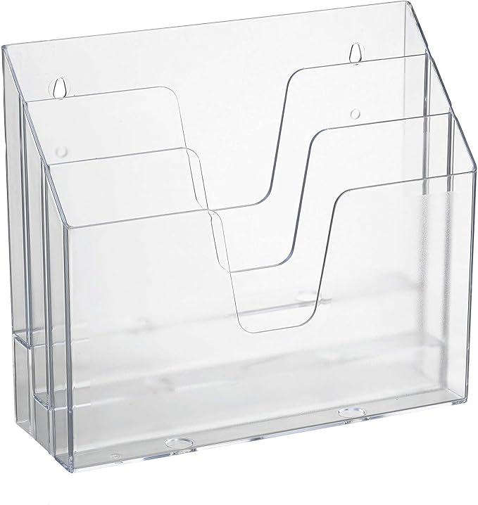 Acrimet Horizontal Triple File Folder Holder Organizer, Open Top Desktop by Organizingyourlife