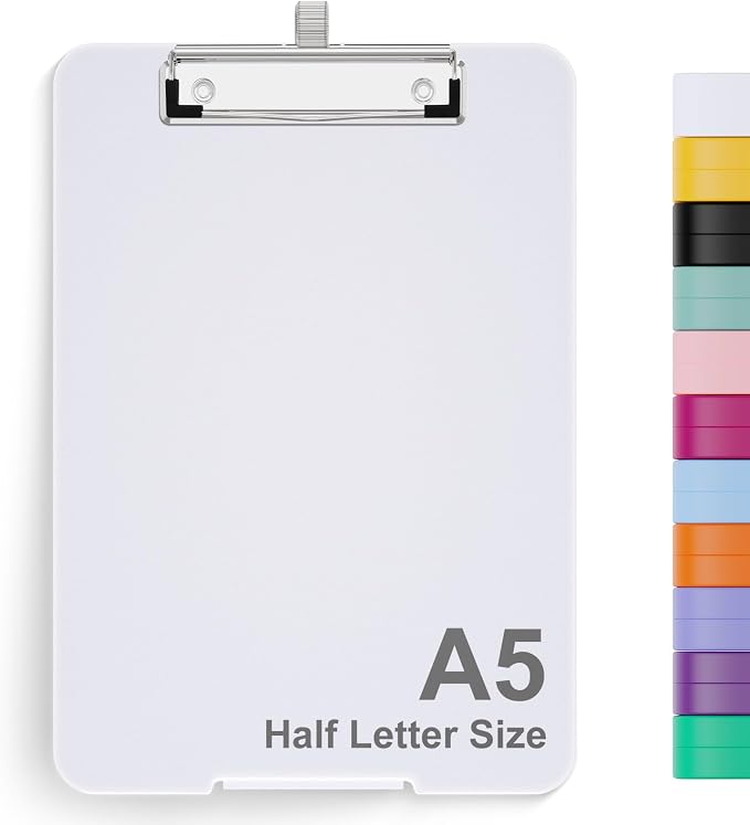 Hongri A5 Clipboard with Storage, Metal Retractable Pen Holder, 6 x 9'' Nursing by Hongri
