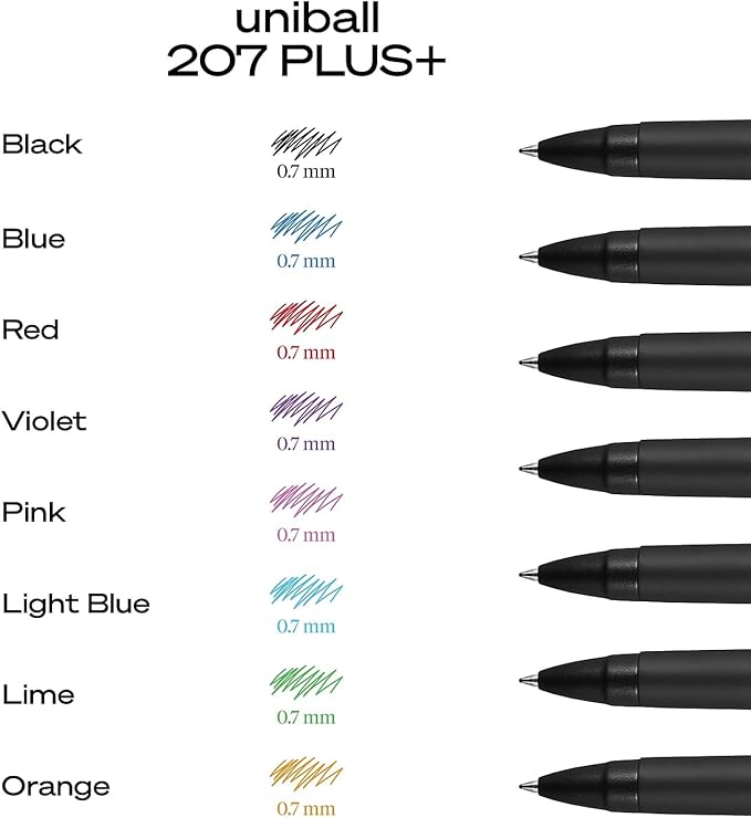 uniball™ 207 Plus+ Retractable Gel Pens, Medium Point, 12 Pack - Image 5