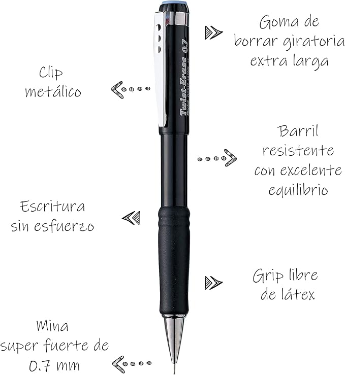 Pentel Twist-Erase III Mechanical Pencil, 12 Pack - Image 2