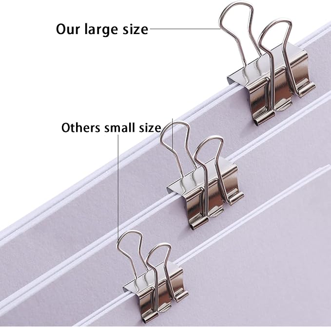 Extra Large Binder Clips 2 Inch, Big Paper Clamps - Image 5
