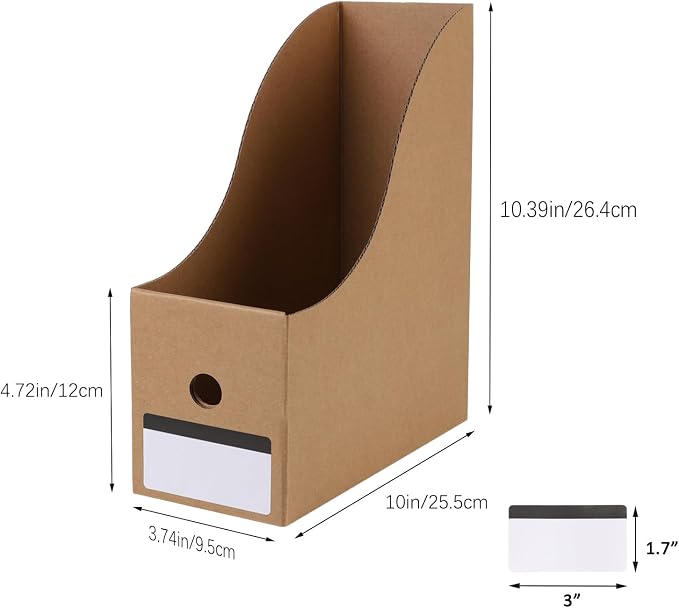35 Pack Cardboard Magazine File Holder Organizer, Foldable Magazine Storage Box - Image 2