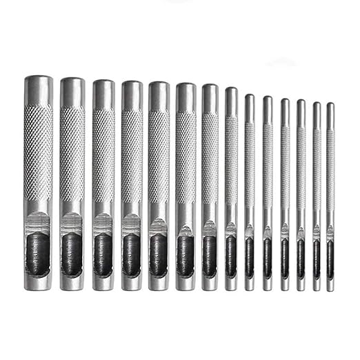 Leathe Punch Set Heavy Duty Round Hole Punch Set Leather Hole Tool, by Unknown