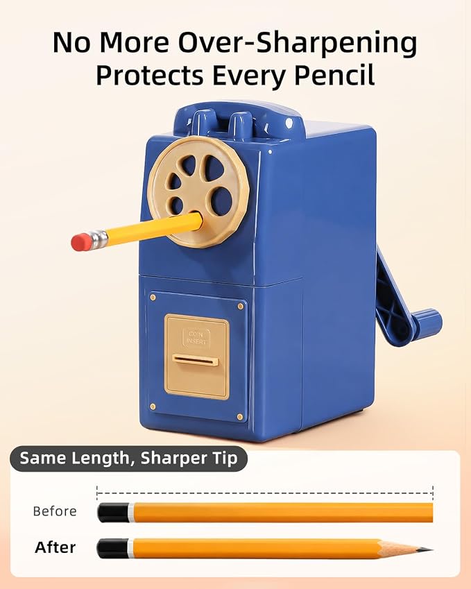 ZMOL Manual Hand Crank Pencil Sharpener - Image 4
