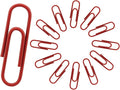 200 Pack Red Vinyl Coated Paper Clips, 1.1 Inch / 28mm Small Office School Home by Qjaiune