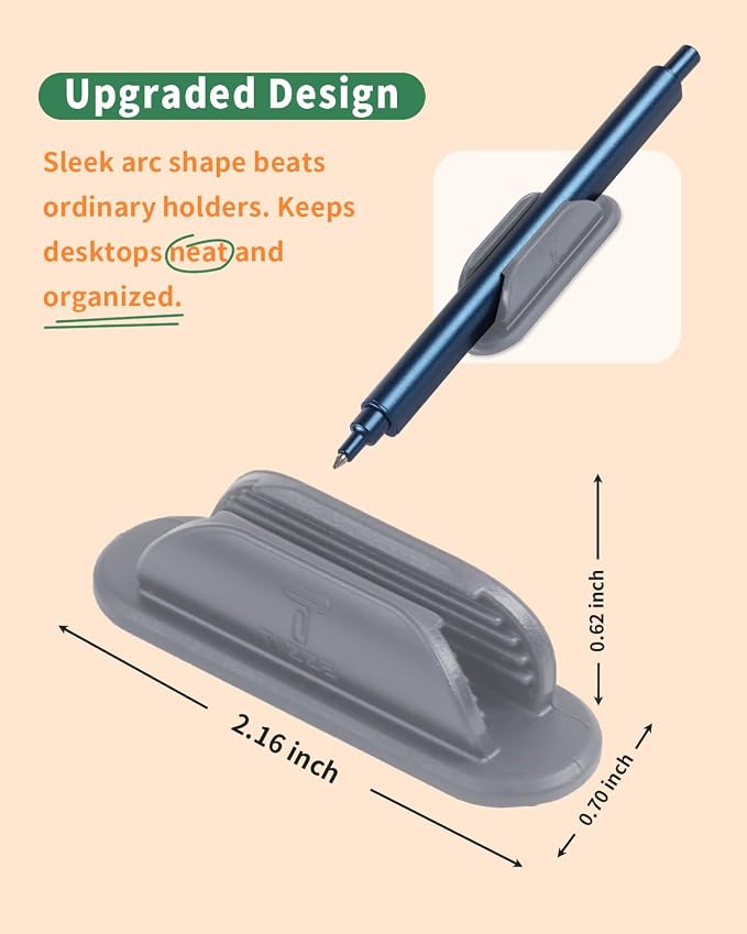 Tiizze Adhesive Pencil Holders for Desk Set of 10 - Image 6