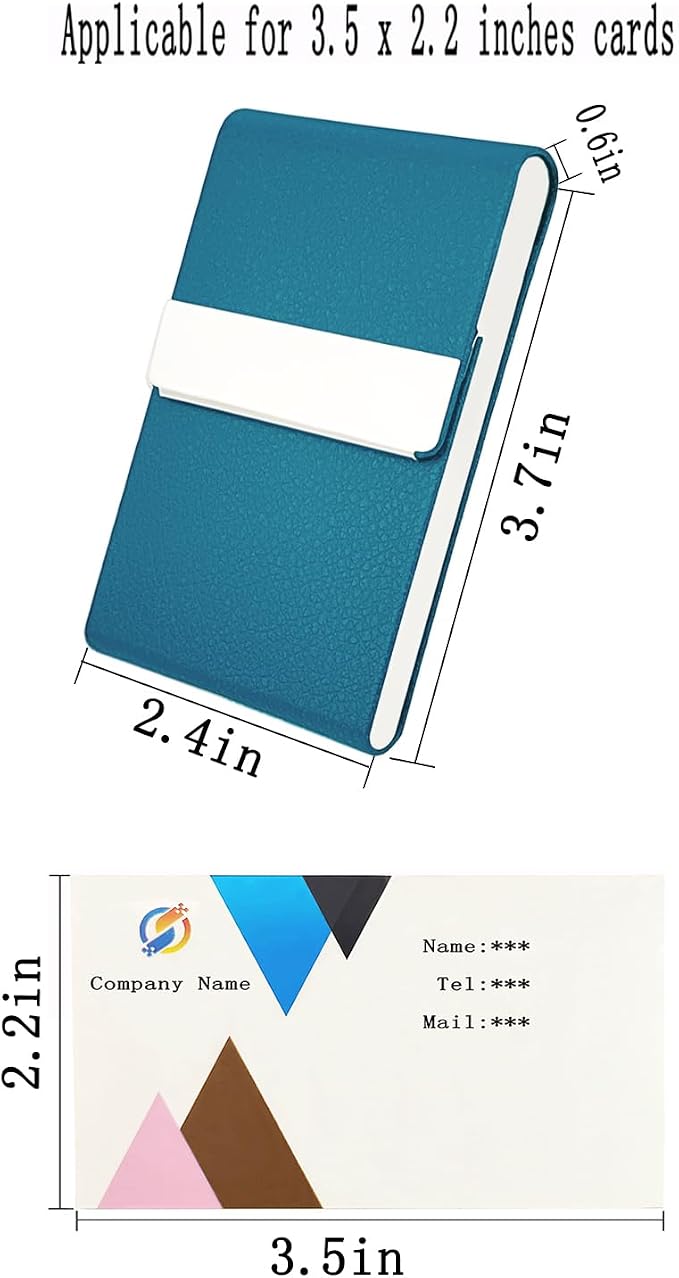Business Card Holder with Ultra Slim Design, Business Card Case with Premium PU - Image 2