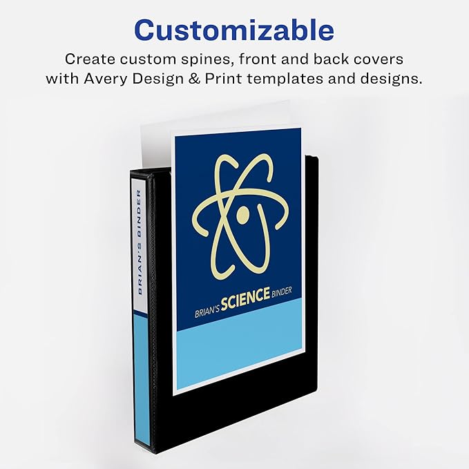 Avery Standard View 3 Ring Binder, 1.5" Round Rings, 275-Sheet Capacity - Image 3