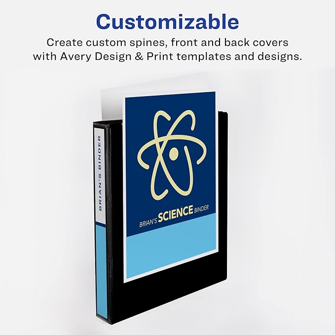 Avery Standard View 3 Ring Binder, 175-Sheet Capacity, 1.4 Inch Wide Spine - Image 3