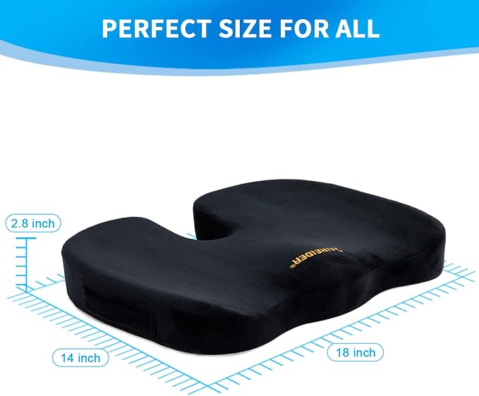 SAIREIDER Office Chair Cushion, Car Seat Cushion, Memory Foam Coccyx Cushion - Image 6