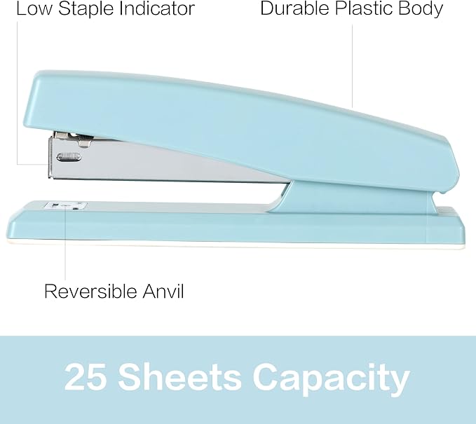 Deli Stapler, Desktop Staplers, 25 Sheet Capacity, Includes 1000 Staples and - Image 2