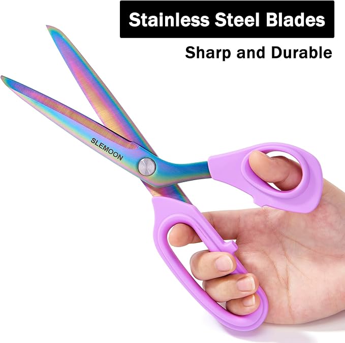 10" Scissors All Purpose, Heavy Duty Office Scissors | Sharp Blades and Comfort - Image 2