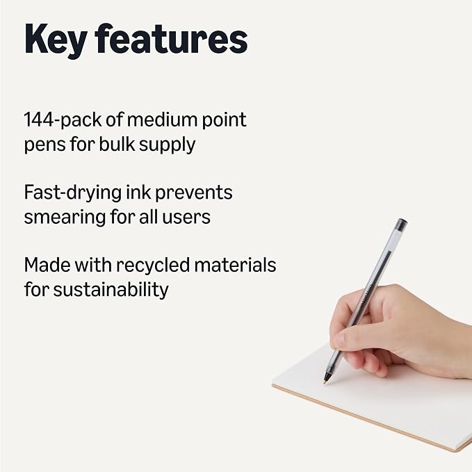 Amazon Basics Ballpoint Pens, Medium Point 1.0mm - Image 2