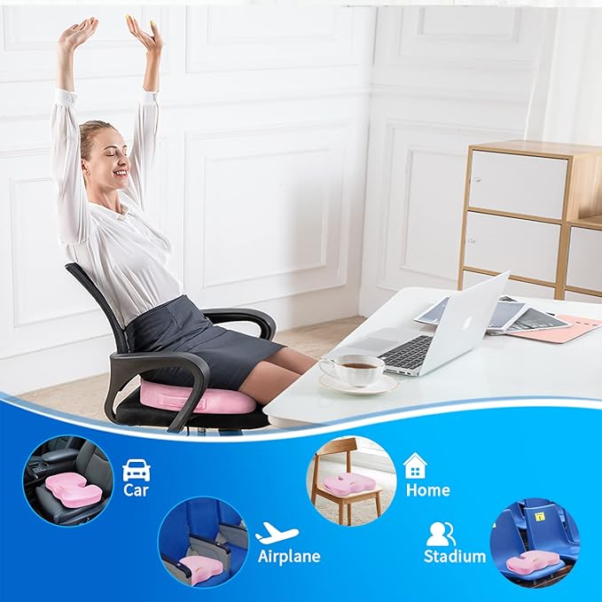 SAIREIDER Office Chair Cushion, Car Seat Cushion, Memory Foam Coccyx Cushion - Image 5