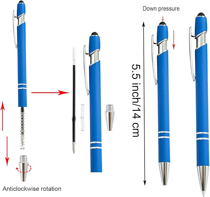 PASISIBICK 12 Pieces Blue Ballpoint Pen - Image 5