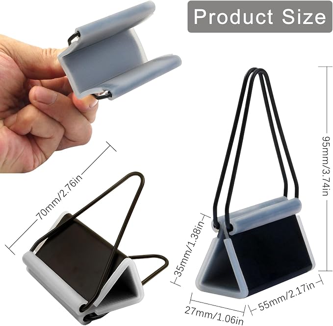 2.2 inch Binder Clip with Soft Silicone Pad Alloy Steel Bulldog Foldback Clips - Image 2