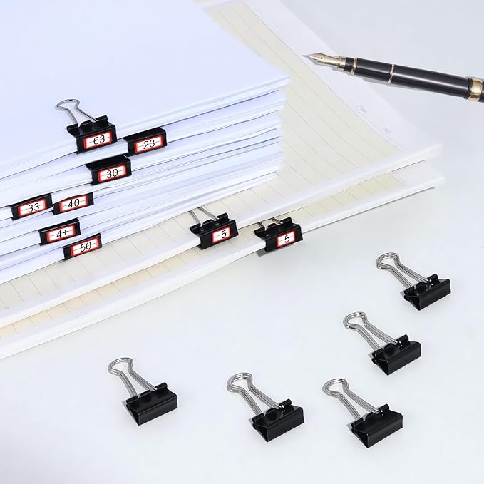 Ufmarine 60 Pcs Small Binder Clips 3/4 Inch Length, Standard Size - Image 4