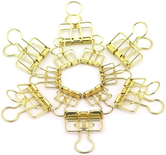 40-Pack Multi-purpose Metal Wire Binder Clip Set, by RuiLing