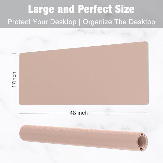 Hsurbtra Desk Pad, XXXL Extended Mouse Pad, Waterproof Desktop Blotter Protector - Image 3