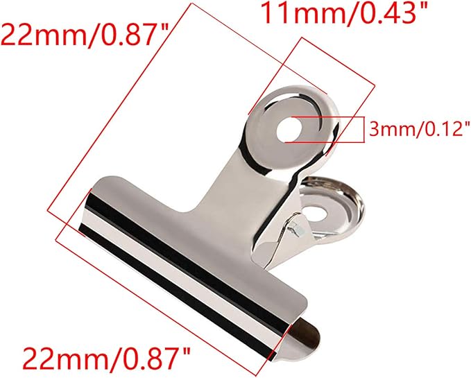 XMHF 72Pcs Mini Bulldog Clip, Photo Wall Decoration, Home and Office Decoration - Image 2