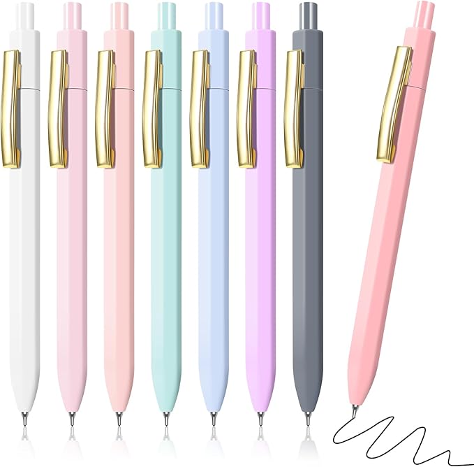 Piochoo Ballpoint Pens, 0.7mm Retractable Pen, Medium Point Pen Set by Piochoo