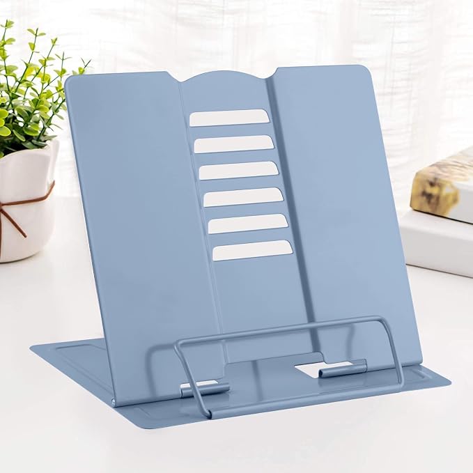 MSDADA Desk Book Stand Metal Reading Rest Book Holder Adjustable Cookbook by ColoryourlifewithMSDADA