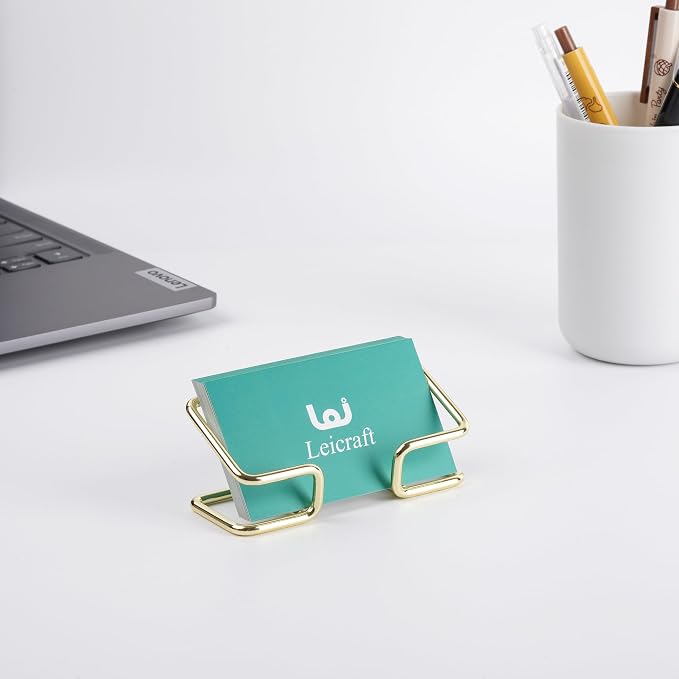 Business Card Holder for Desk, Cute Metal Card Organizers and Office Desk - Image 3