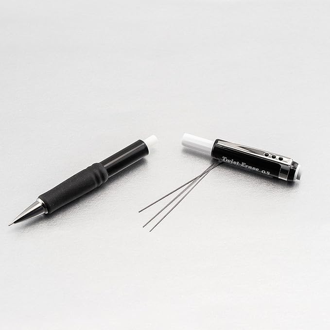 Pentel Mechanical Pencil 0.5 mm Twist Erase III, Twist Up Eraser, Pre-Loaded - Image 4