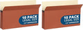 Blue Summit 10 Redwell Folders Legal Size, 3.5” Red Rope Expandable Pockets by BlueSummitSupplies