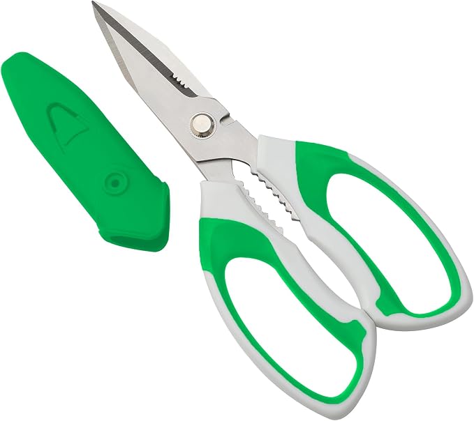 BoFuYuan 8-Inch Utility Scissors All Purpose Heavy Duty, Serrated Blade by BoFuYuan