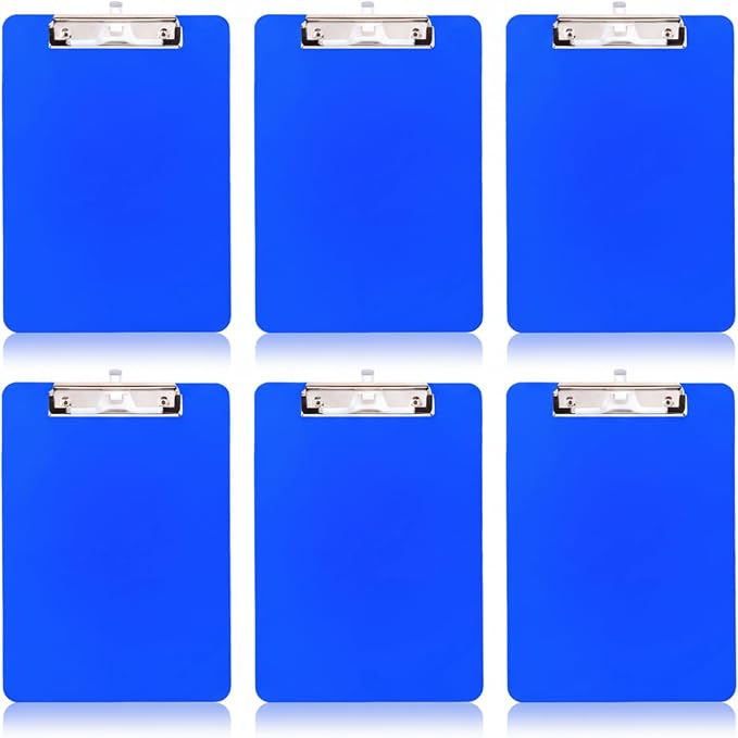 6 PCS Clipboards Bulk with Pen Holder, Standard A4 Letter Size, Plastic Clip by TFDLCGzm