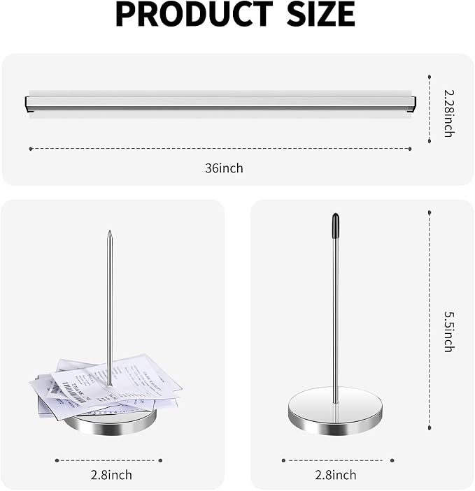 36 Inch Aluminum Ticket Holder Rail - Image 5