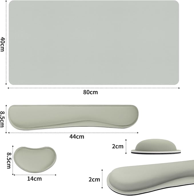 Mouse and Keyboard Pad, 3-in-1 Desk Mat Set, Wrist Rest - Image 3