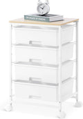 SYKIARIOL Utility Cart with 4 Drawers, 4-Tier Rolling Storage Cart Organizer by SYKIARIOL